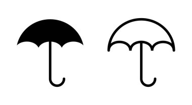 Uygulamalar ve web siteleri için şemsiye simgesi. şemsiye işareti ve sembol