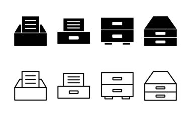 Dizin simgesi vektörünü arşivle. Belge vektör simgesi. Depolama simgesini arşivle.