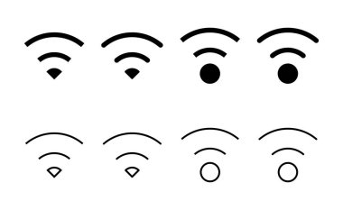 Wifi simge vektörü. İşaret işareti ve sembol. Kablosuz simge
