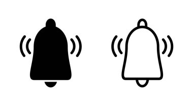 Uygulamalar ve web siteleri için çan simgesi. Web sitesi tasarımı için uyarı işareti ve sembol