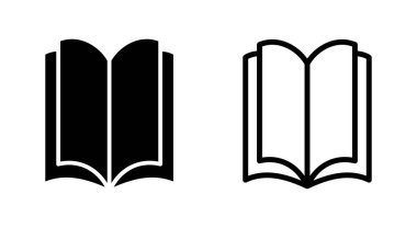 Uygulamalar ve web siteleri için kitap simgesi. Açık kitap işareti ve sembol. Kitap simgesi