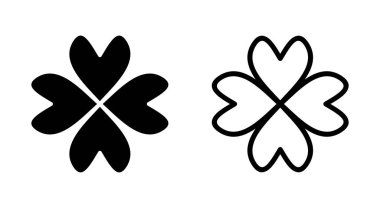 Uygulamalar ve web siteleri için Clover simgesi. Yonca işareti ve sembol. dört yapraklı yonca simgesi.