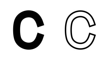 Uygulamalar ve web siteleri için telif hakkı simgesi. telif hakkı işareti ve sembol