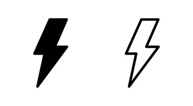 Uygulamalar ve web siteleri için ışık simgesi. Elektrik işareti ve sembol. Güç simgesi. enerji işareti