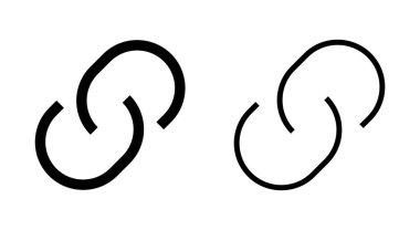 Uygulamalar ve web siteleri için bağlantı simgesi. Hiper bağlantı zinciri işareti ve sembolü