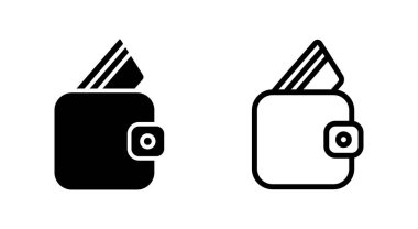 Uygulamalar ve web siteleri için cüzdan simgesi. cüzdan işareti ve sembol