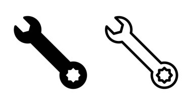 Uygulamalar ve web siteleri için simge simgesi aç. Tamir ikonu. araç işareti ve sembol