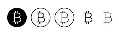 Bitcoin simge logosu tasarımı. Bitcoin işareti ve sembol. ödeme sembolü. şifreleme para birimi logosu