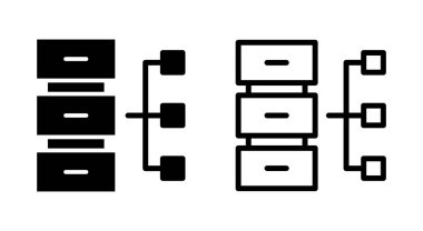 Uygulamalar ve web siteleri için veritabanı simgesi. veritabanı işareti ve sembolü