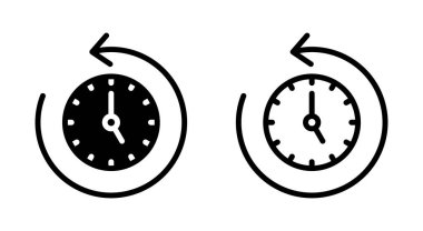 Uygulamalar ve web siteleri için tarih simgesi. Son olay geçmişi işareti ve simgesi