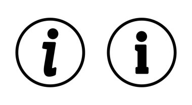 Uygulamalar ve web siteleri için bilgi simgesi simgesi. İmza ve sembol hakkında. soru işareti simgesi