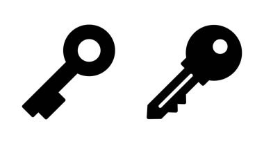 Uygulamalar ve web siteleri için anahtar simge. Anahtar işareti ve sembol. anahtar vektörü