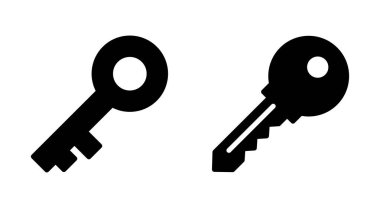 Uygulamalar ve web siteleri için anahtar simge. Anahtar işareti ve sembol. anahtar vektörü