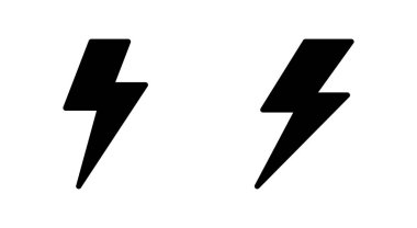 Uygulamalar ve web siteleri için ışık simgesi. Elektrik işareti ve sembol. Güç simgesi. enerji işareti