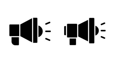 Uygulamalar ve web siteleri için megafon simgesi. Hoparlör işareti ve sembol