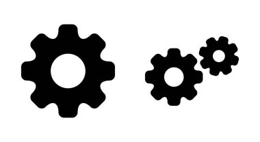 Uygulamalar ve web siteleri için simge simgesi ayarlanıyor. İşaret ve sembol. Vites İşareti