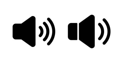 Uygulamalar ve web siteleri için konuşmacı simgesi. Ses düzeyi ve sembol. Hoparlör ikonu. ses sembolü