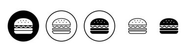 Burger ikon vektörü. Hamburger ve sembol. hamburger