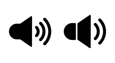 Uygulamalar ve web siteleri için konuşmacı simgesi. Ses düzeyi ve sembol. Hoparlör ikonu. ses sembolü