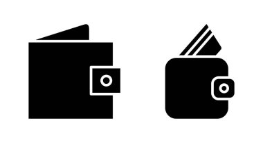 Uygulamalar ve web siteleri için cüzdan simgesi. cüzdan işareti ve sembol