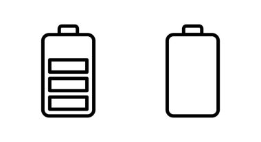 Uygulamalar ve web siteleri için pil simgesi. Şarj işareti. pil şarj seviyesi