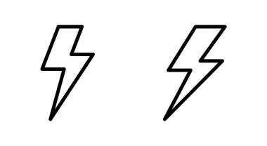 Uygulamalar ve web siteleri için ışık simgesi. Elektrik işareti ve sembol. Güç simgesi. enerji işareti