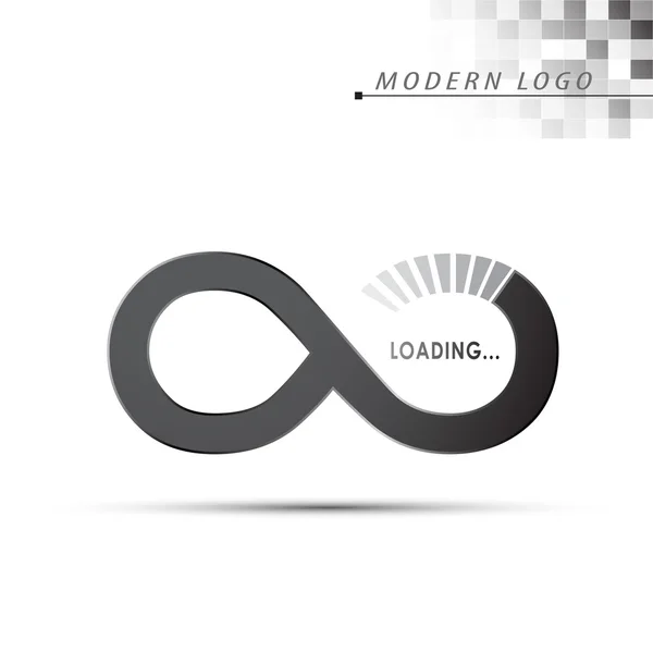 Moderní, načítání ikonu logo — Stockový vektor
