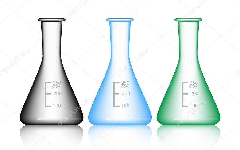 Set of science glassware