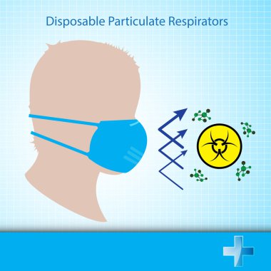 Safety mask protect virus clipart