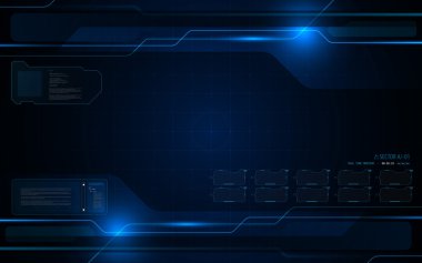 Fütüristik etkileşimli bilgisayar ekran  