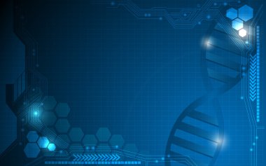 Altıgen bilim ve teknoloji arka plan 