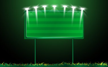 Scoreboard and grass background clipart