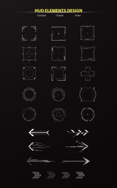 Hud öğeleri koleksiyonu kümesi 