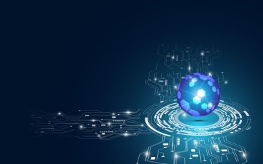 Teknoloji dünya dijital arka plan