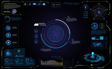 UI fütüristik hud arabirimi 