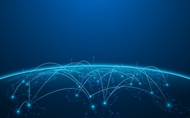 Dünya harita dijital doku deseninin 