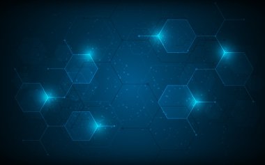 soyut altıgen desen 