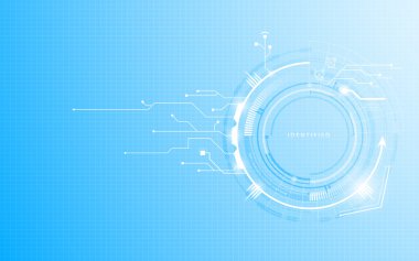 Soyut yenilik kavramı mavi arka plan