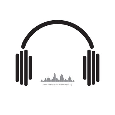Kulaklık dj müzik konsepti 