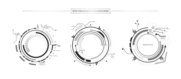 Hud element ikoner hi tech — Stock vektor