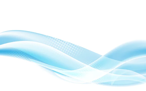 Blu fluido onda design sfondo — Vettoriale Stock