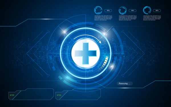 Digitale Struktur des Gesundheitswesens — Stockvektor