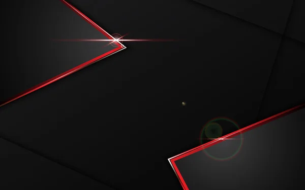 Abstraktní černá s červeným rámečkem šablony — Stockový vektor