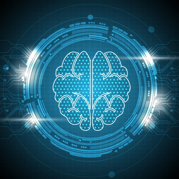 Tecnologia vettoriale cervello innovazione concetto di sfondo — Vettoriale Stock