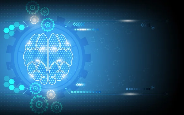 Digital system brain genius background — Stock Vector
