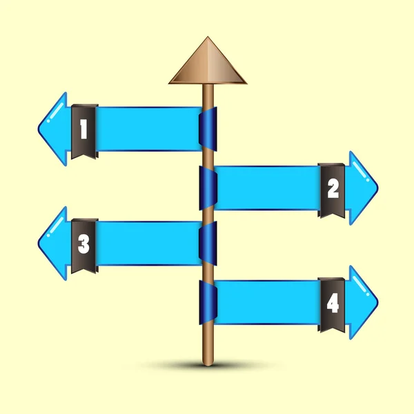 Options de poteau de flèches — Image vectorielle