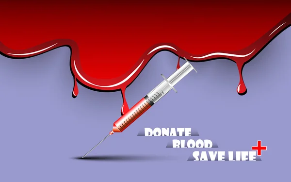 Sangre donar fondo — Vector de stock