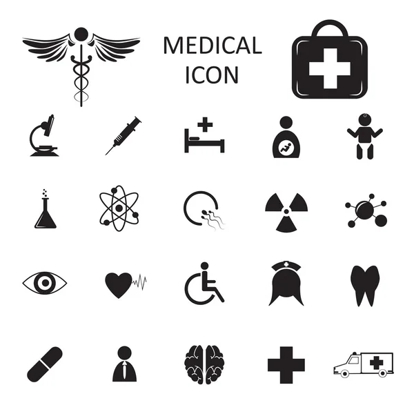 Iconos médicos aislados — Vector de stock