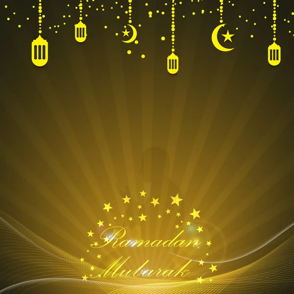 Résumé ramadan fond moubarak — Image vectorielle