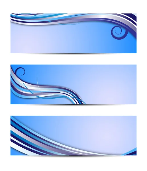 Abstract water wave ontwerp banners — Stockvector